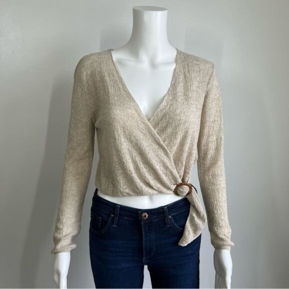 One Grey Day Benson Cross Front Top - S - Picture 2 of 9